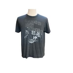 American Apparel Mens 50/25/25 T-Shirt Gray Graphic Short Sleeve Crew Neck L